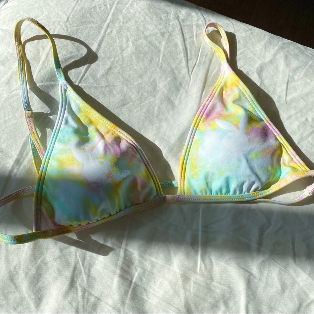 playboy tie dye bikini top